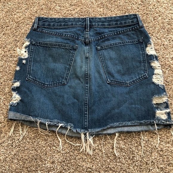 3X1 distressed Celine denim raw hem skirt - Picture 3 of 9